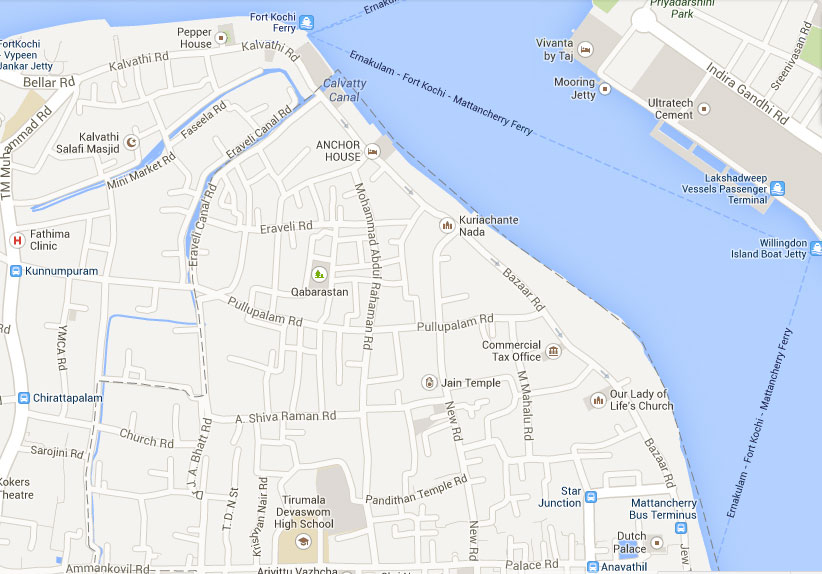 map of mattancherry